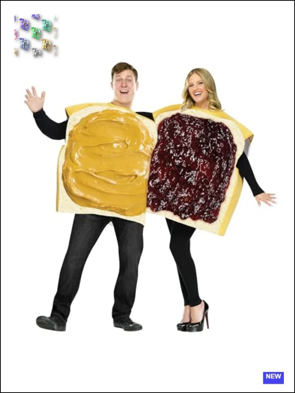 Peanut Butter Jelly Couple Costume Halloween Adult Foam Tunic